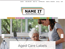 Tablet Screenshot of nameitlabels.com