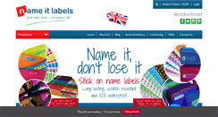 Desktop Screenshot of nameitlabels.co.uk