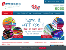 Tablet Screenshot of nameitlabels.co.uk